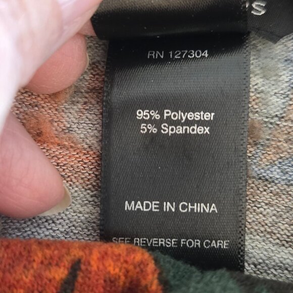 Ali Miles Cowl Neck Tunic Top Size PL 3/4 Sleeve Colorful Maximalism Artsy Swirl - Picture 6 of 9